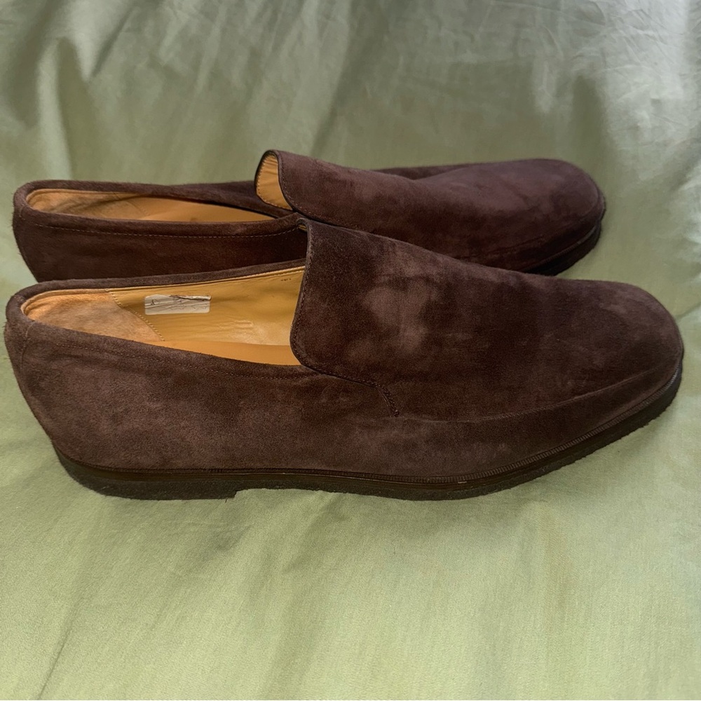 BALLY Havanna Suede Loafers Brown Made in Switzerland 12